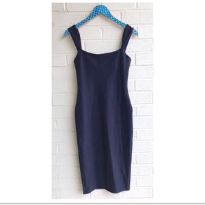 By the way. Riane Navy Sleeveless Midi Dress